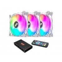 Case Fan darkFlash CF8 Pro 3in1 (12cm x 3 /LED RGB Syn with all MB/Remoter Control)